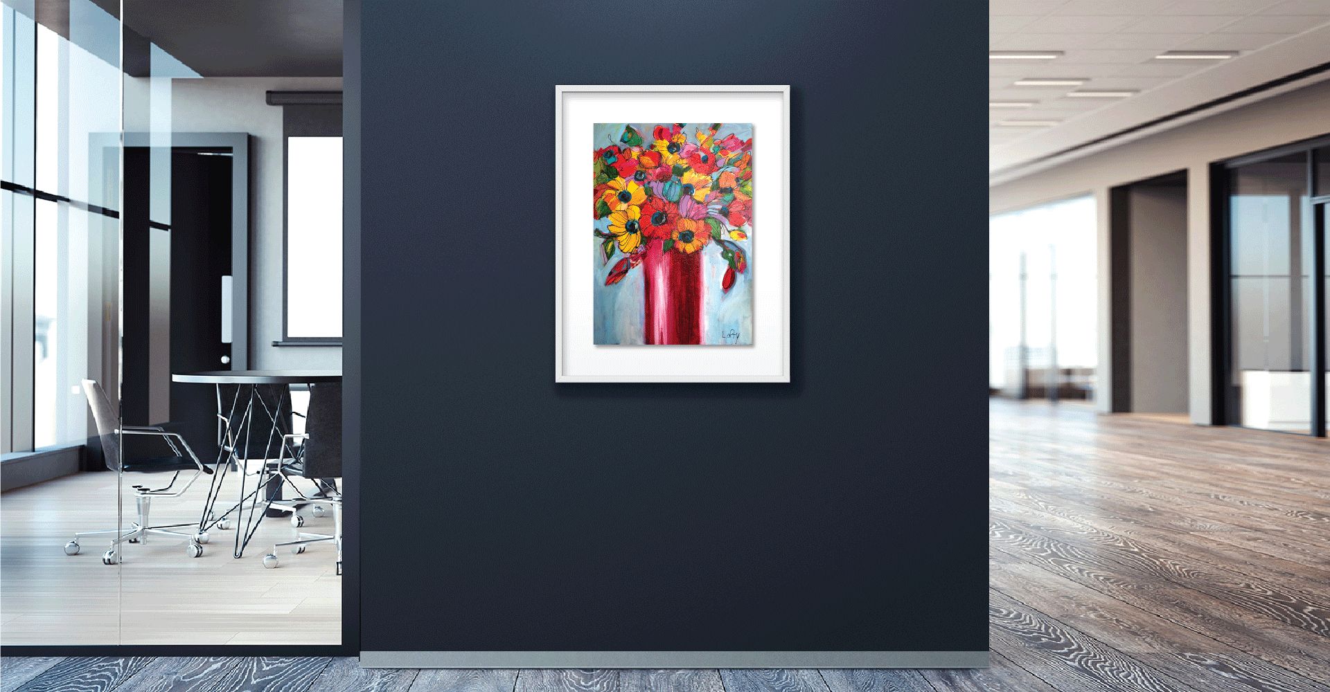Bright Flowers in a Vase